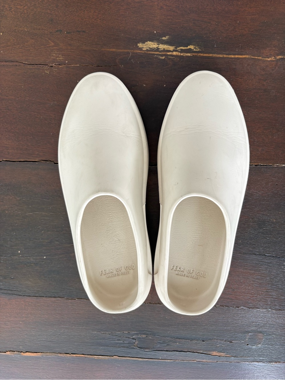 Fear of God unisex Slip-On Mule Sandal Slide Shoe in Off-White